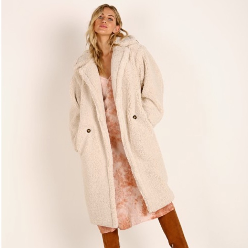 APPARIS Daryna Faux Fur MIDI Coat, ivory, S
